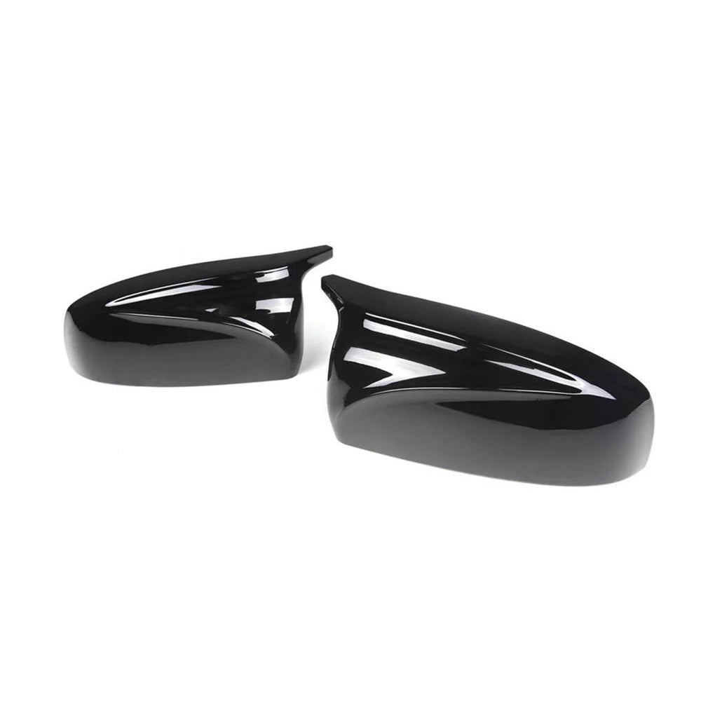 Glossy Black ABS Plastic Rear View Mirror Covers W148
