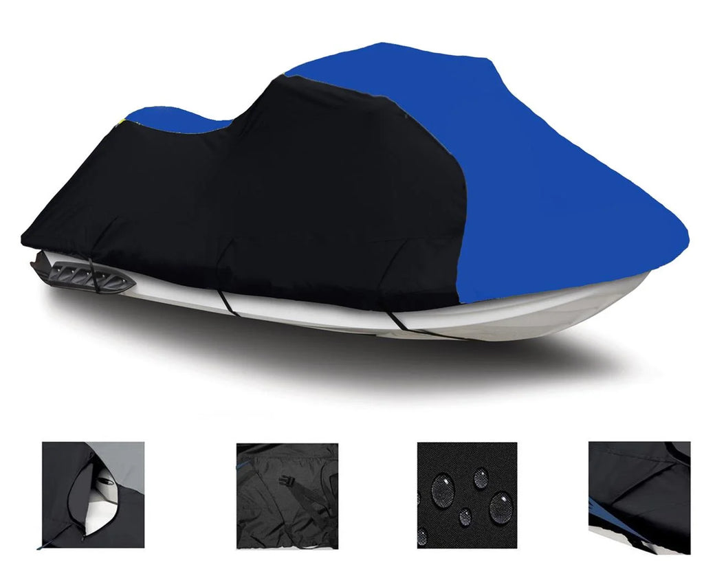 Black Blue Heavy Duty 600 Denier Jet Ski PWC Cover H714