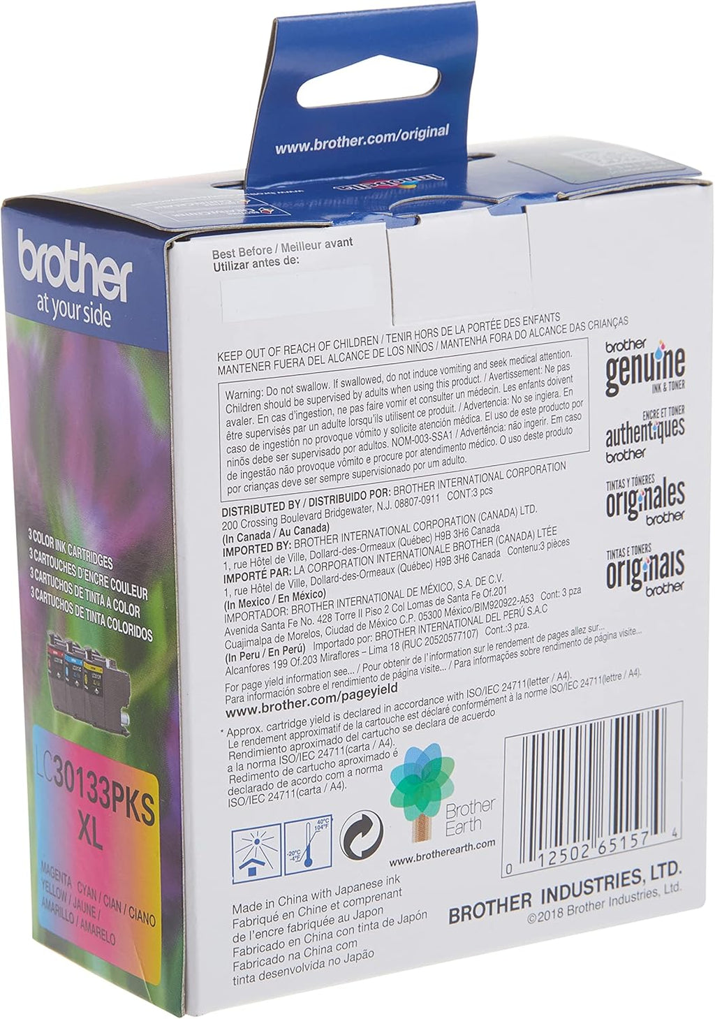 3-Pack High Yield Color Ink Cartridges, Magenta and Yellow, LC3013 Ink Yellow W2501