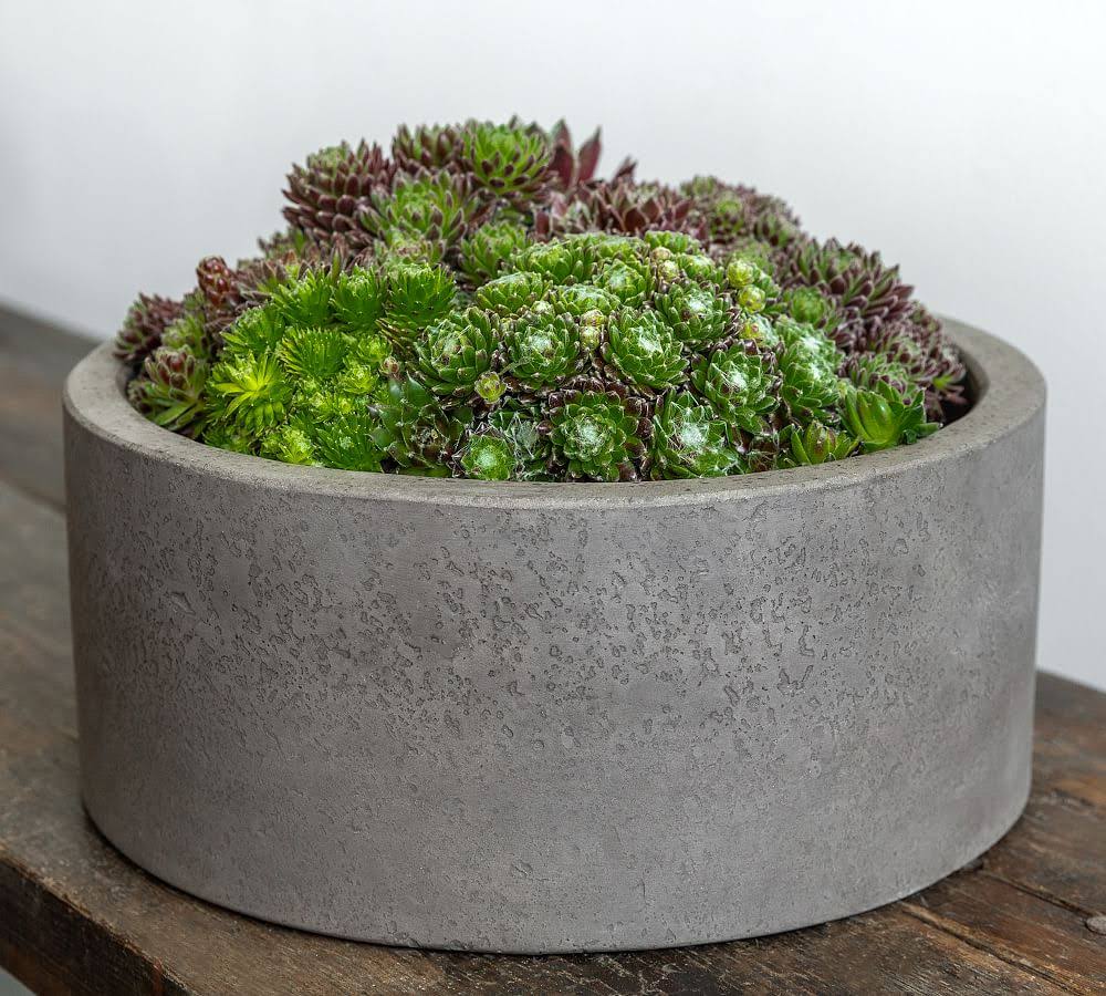 Grey Fiber Cement Cachepot M2112