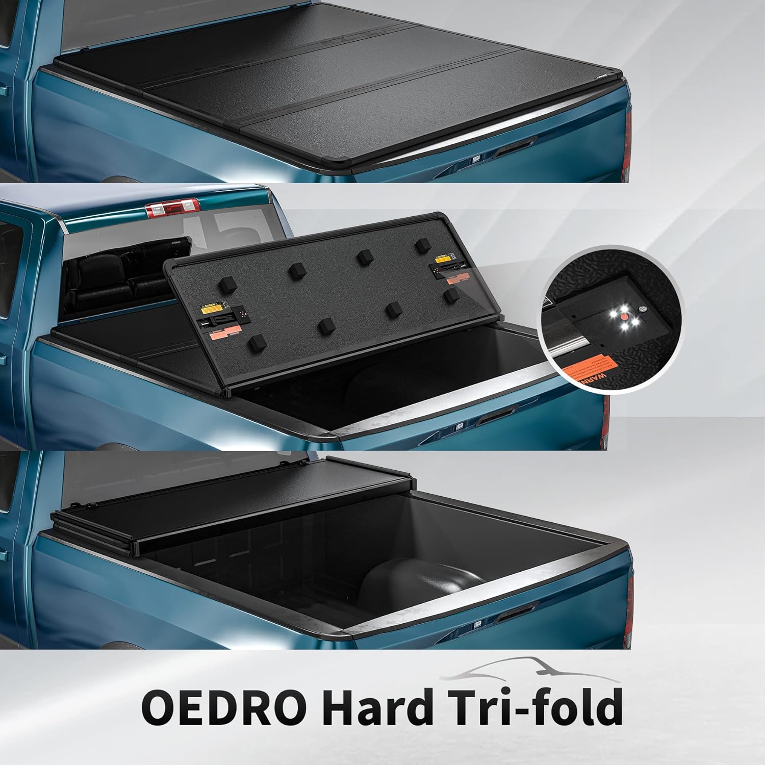 Hard Tri-fold Truck Bed Tonneau Cover for 6.4 ft Bed O353350