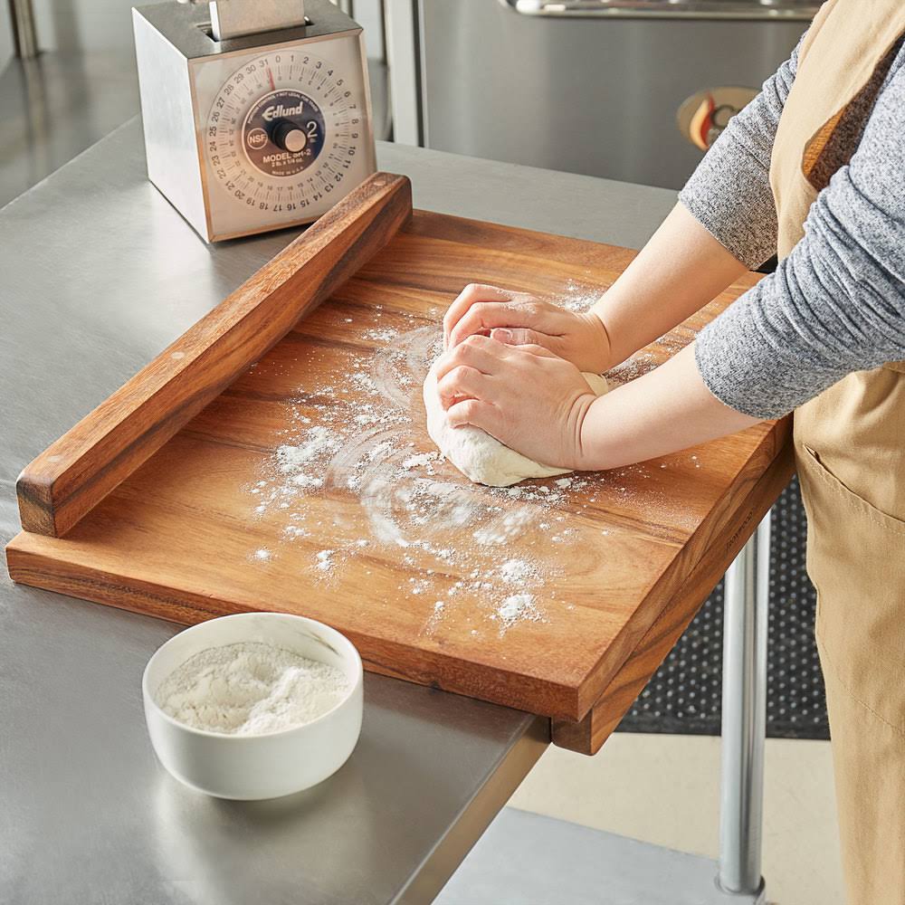 Acacia Wood Double-Sided Cutting Board with Gravy Groove B1708