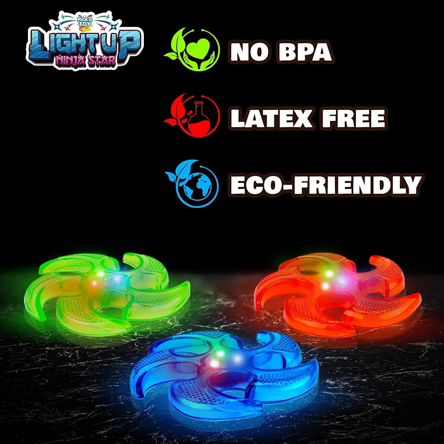 3 LED Electronic Stars for Tossing A81978