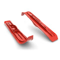 Pair of Lava Red Snowmobile Skis O42097