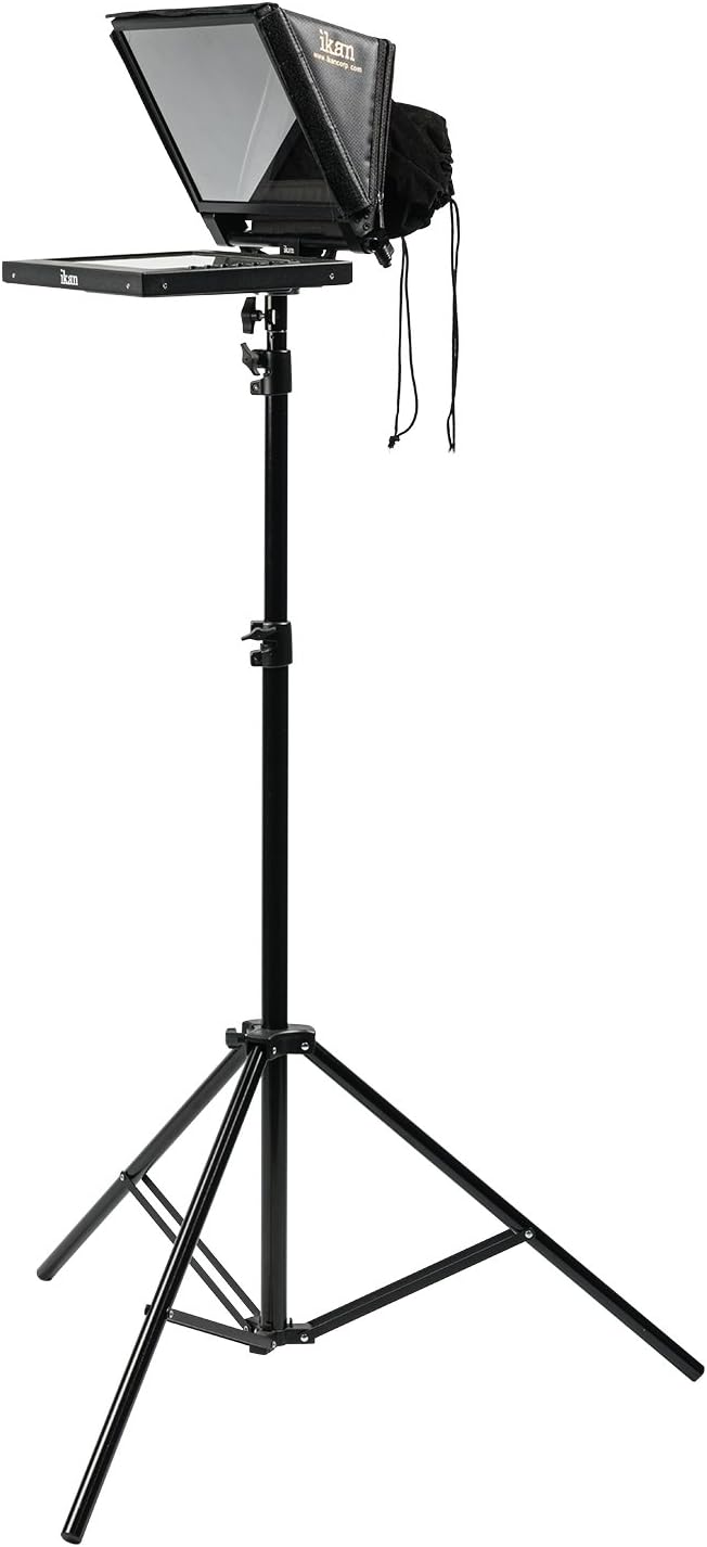 12-inch Portable Teleprompter Kit with Adjustable Glass Frame X458