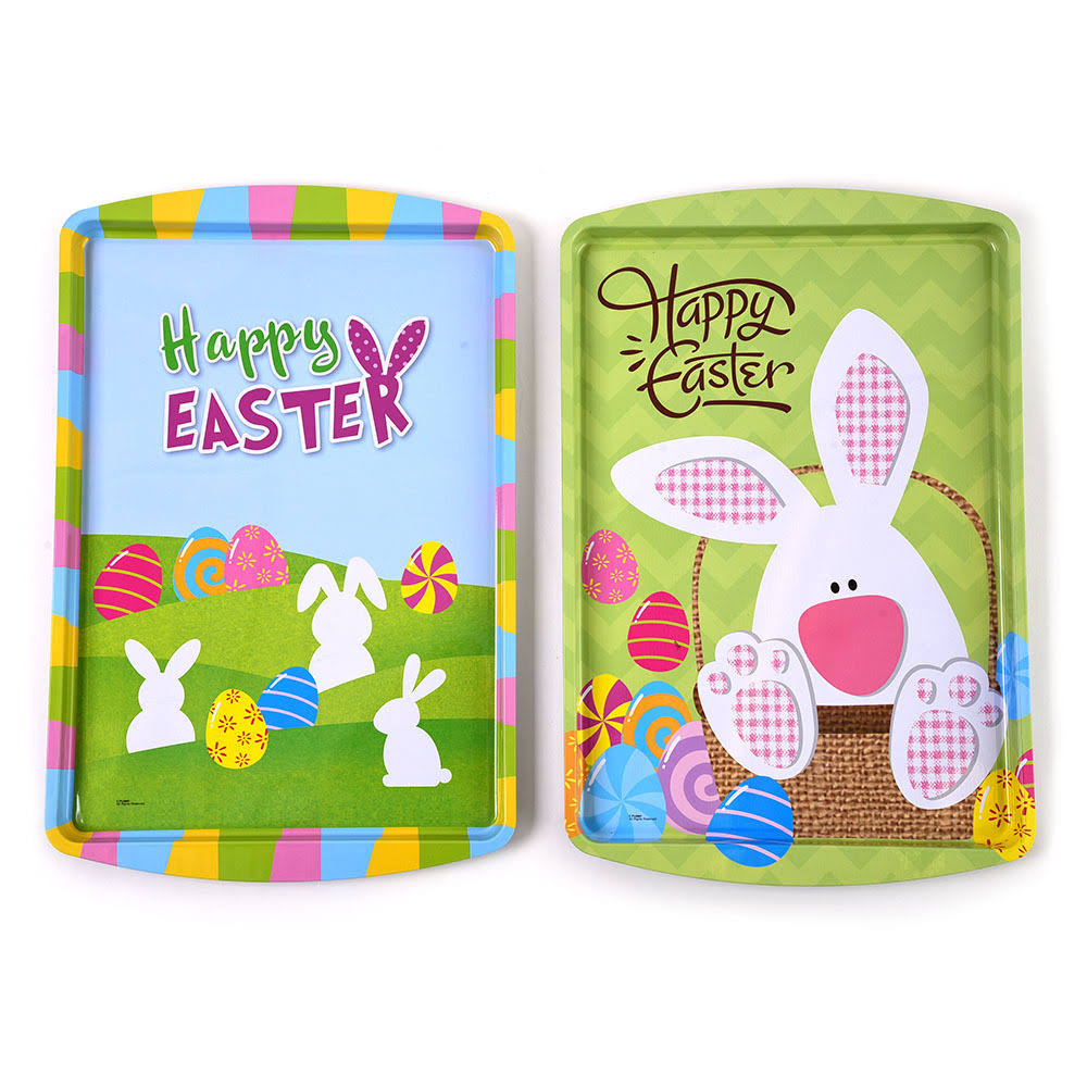 Easter Rectangle Tin Trays Case of 48 H9685