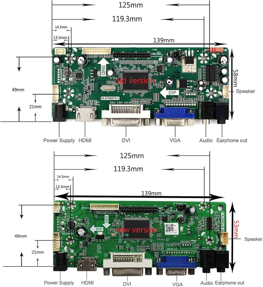 LCD Controller Board for 17 19 1280x1024 LCD Screen Panel E51182