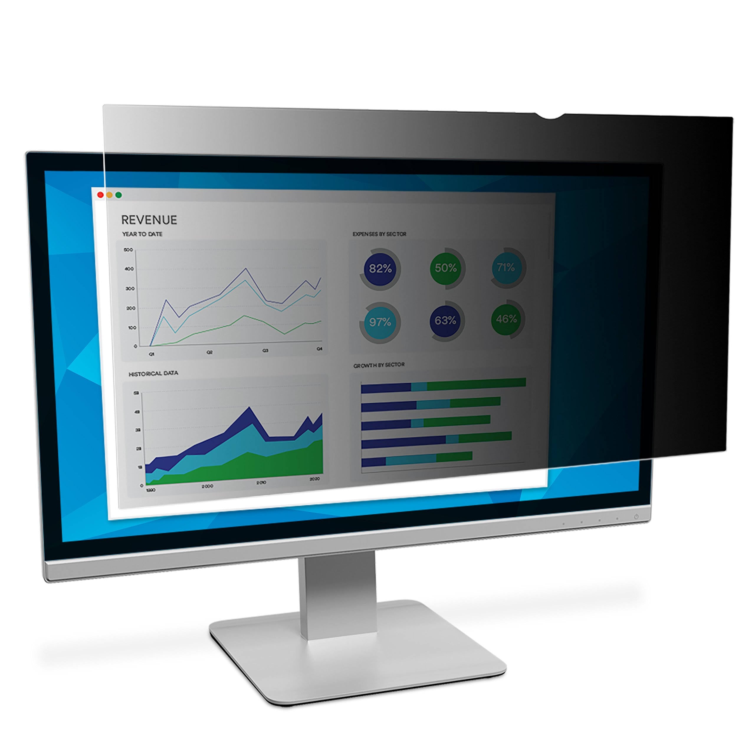 24 inch Widescreen Monitor Privacy Filter, Reversable Gloss/Matte, 16:9 Aspect Ratio S98720