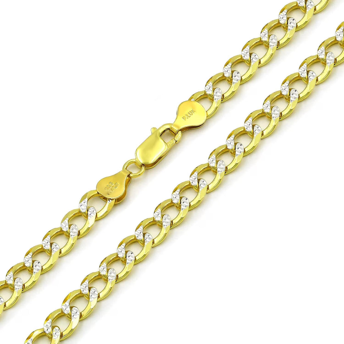 Yellow Gold Plated Cuban Chain Necklace M609920
