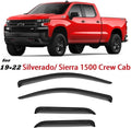 Smoke Tinted Tape-On Side Window Vent Visor Deflectors Rain Guards 4 Piece Set P947
