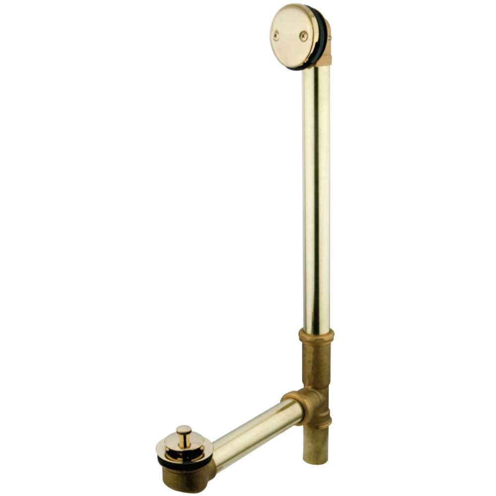 Polished Brass 18x22 Tub Waste and Overflow with Lift and Lock Drain I56803