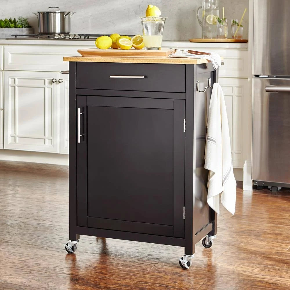 Black Single Kitchen Cart V927980