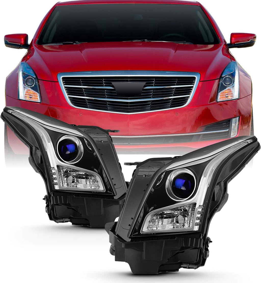 Projector Chrome Headlights Pair for Cadillac ATS Sedan I250