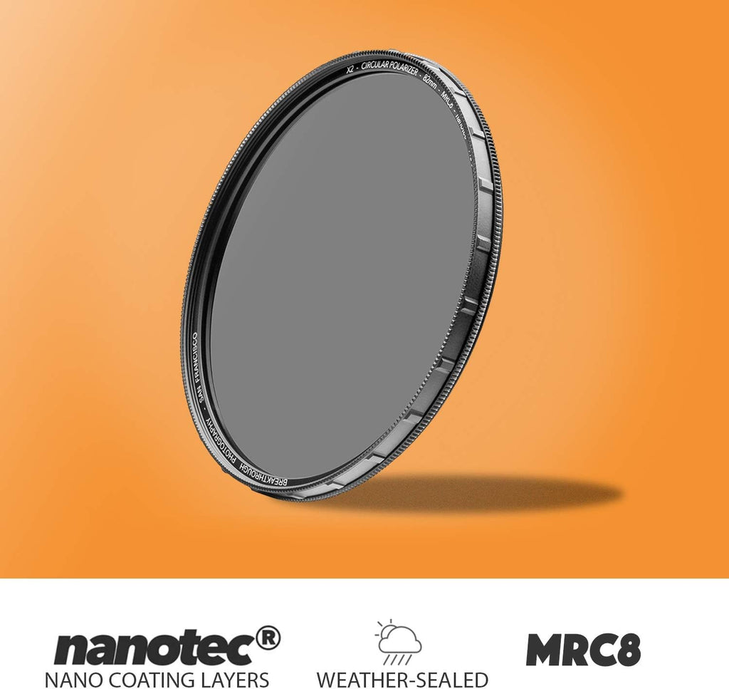 77mm CPL Circular Polarizing Filter for Camera Lenses with Lens Cloth, Pack of 2 Z548421