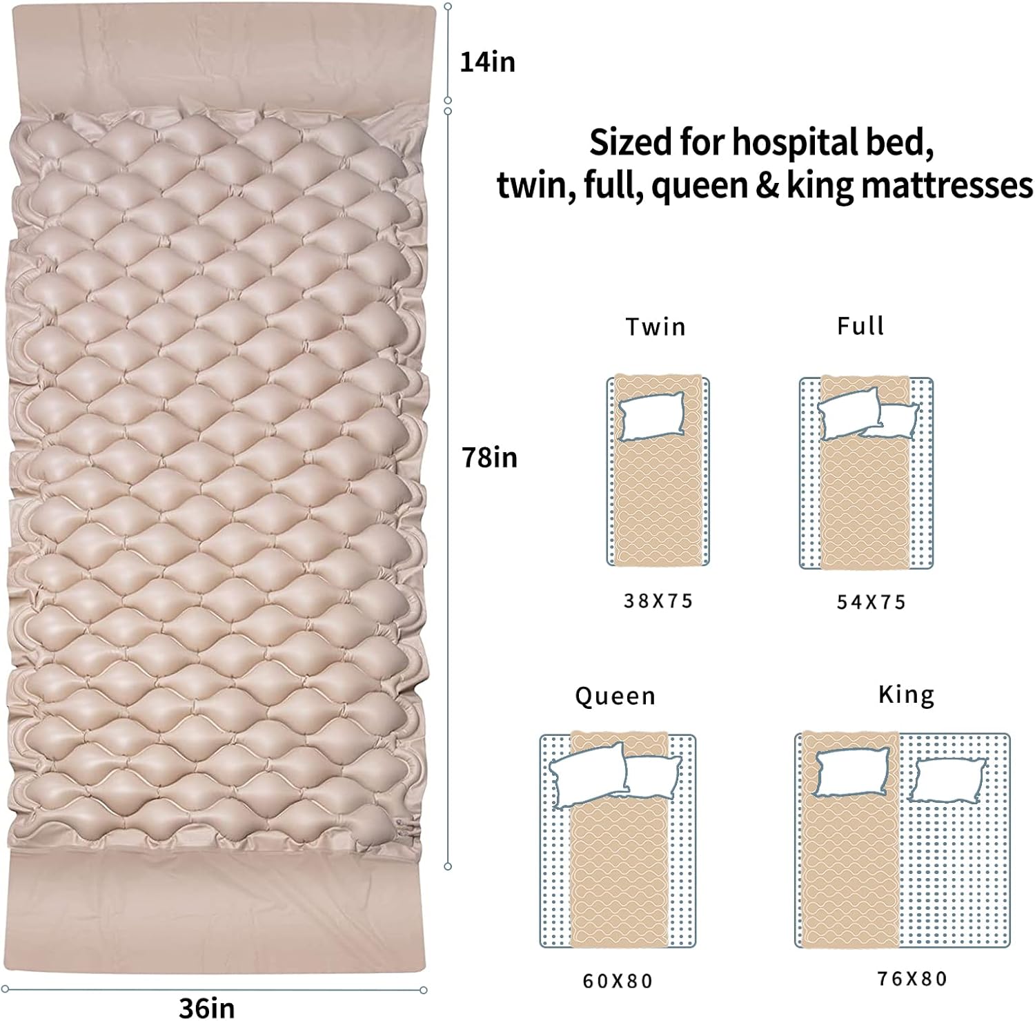 Alternating Pressure Pad Air Mattress for Hospital Bed D74182