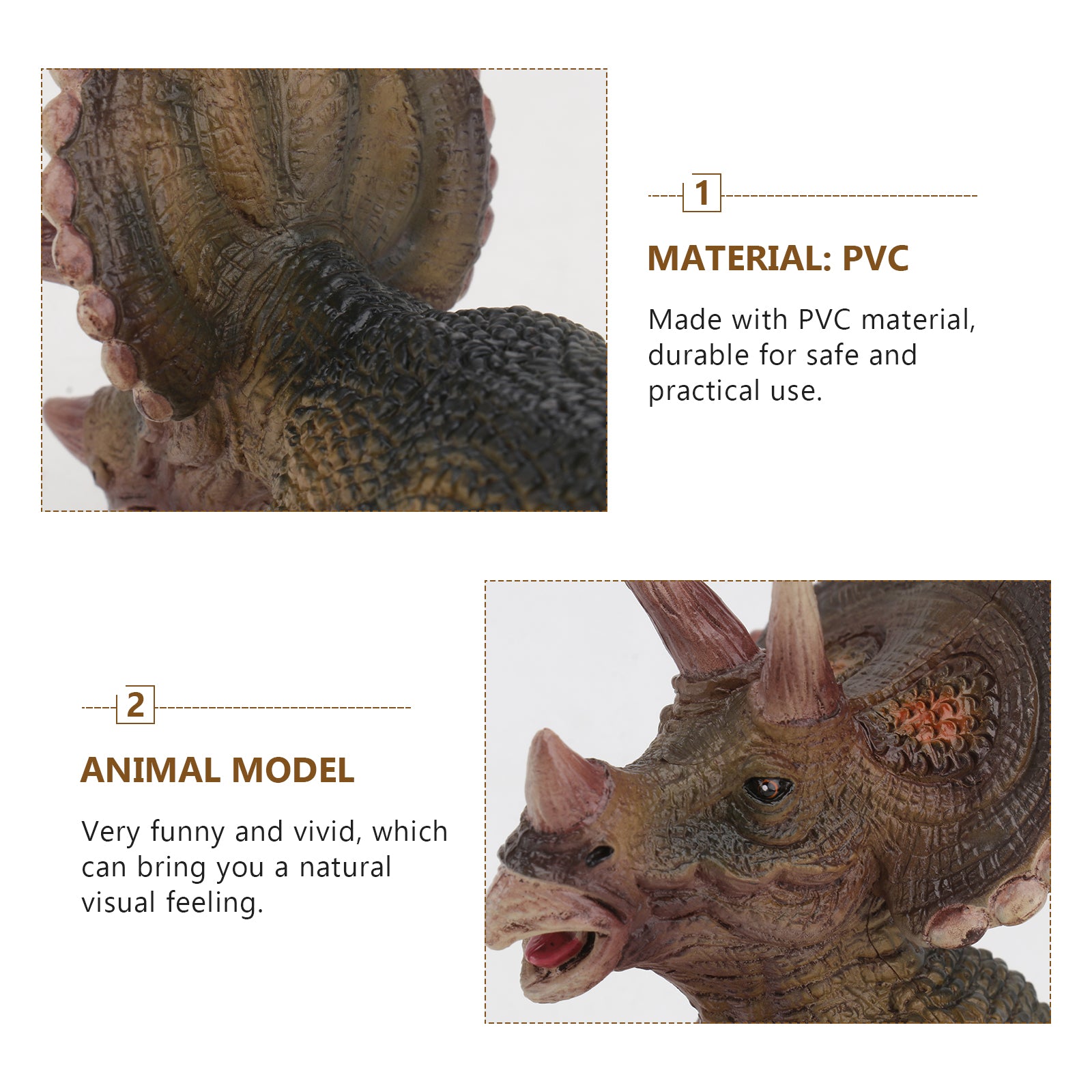 Realistic Triceratops Plastic Toy Figure N2684