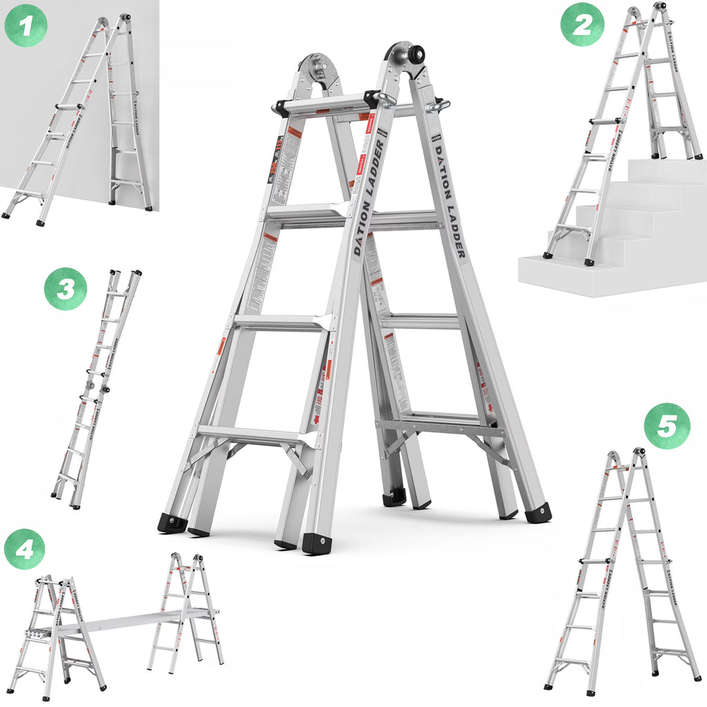 17ft Multi-position Aluminum Folding Ladder F23886