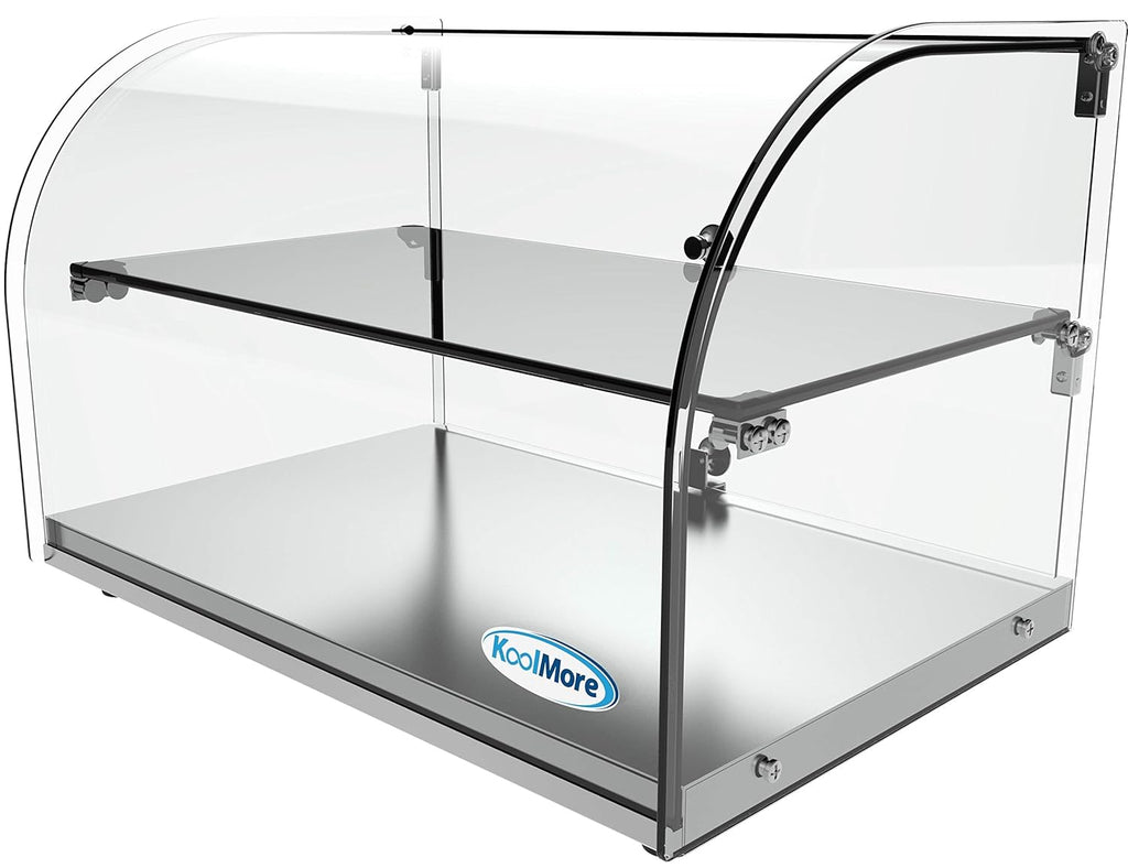22 Commercial Countertop Bakery Display Case with Front Curved Glass and Rear Door L267
