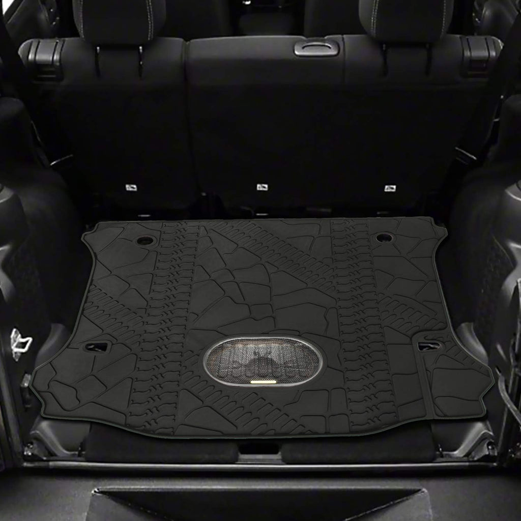 Black TPE Cargo Liner Rear Floor Mat for Jeep Wrangler Unlimited 4 door Z161647