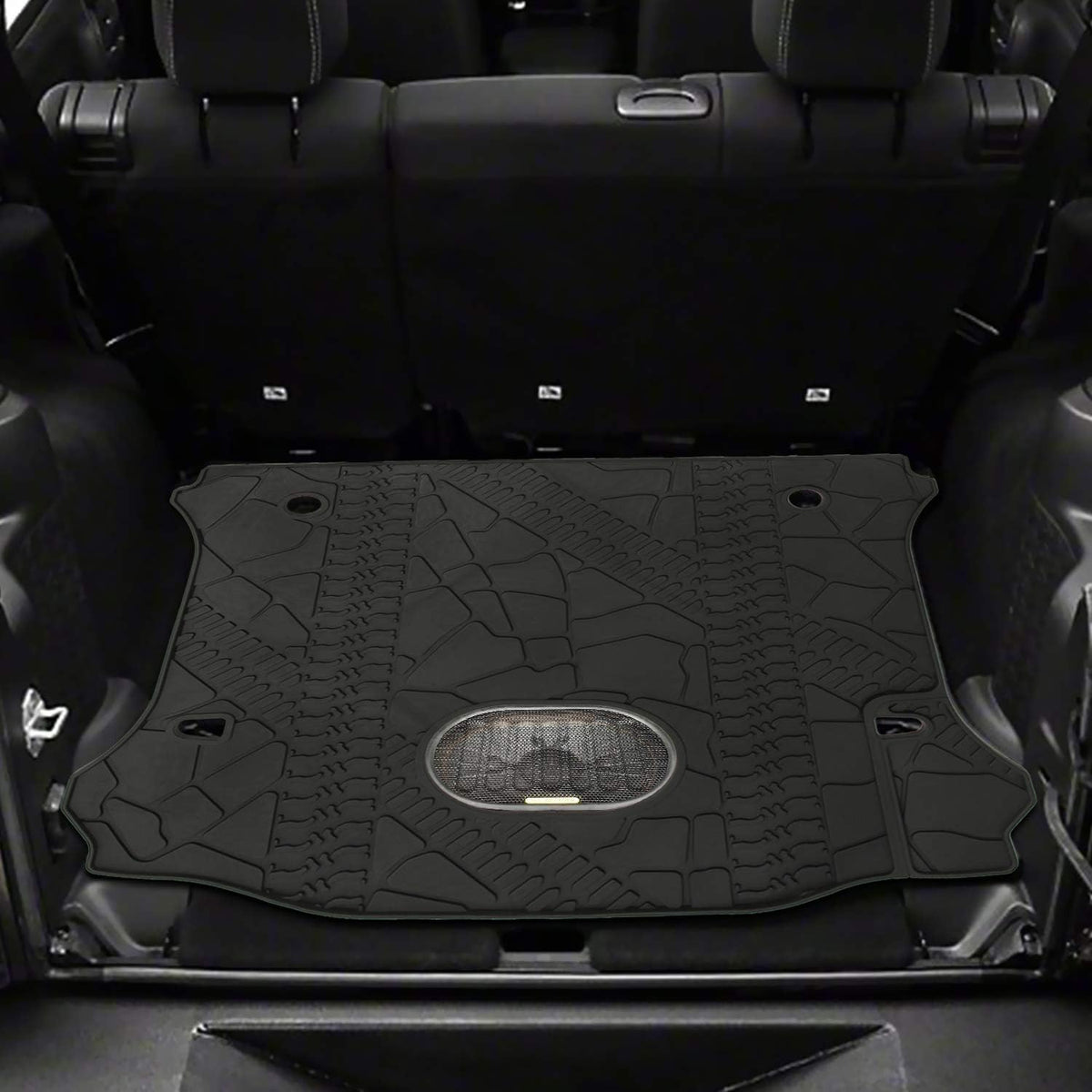 Black TPE Cargo Liner Rear Floor Mat for Jeep Wrangler Unlimited 4 door Z161647