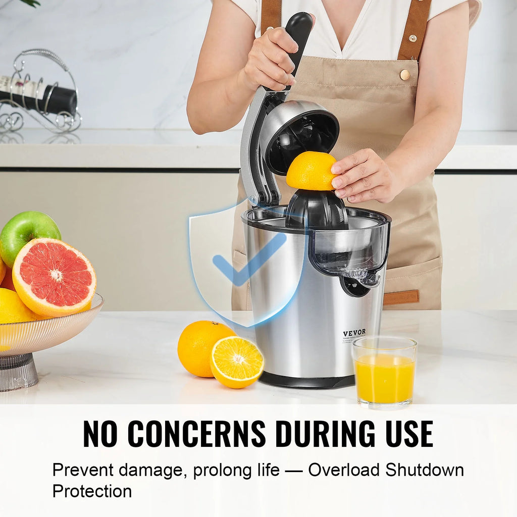 Electric Citrus Juicer with Two Size Juicing Cones, 300W Stainless Steel V931