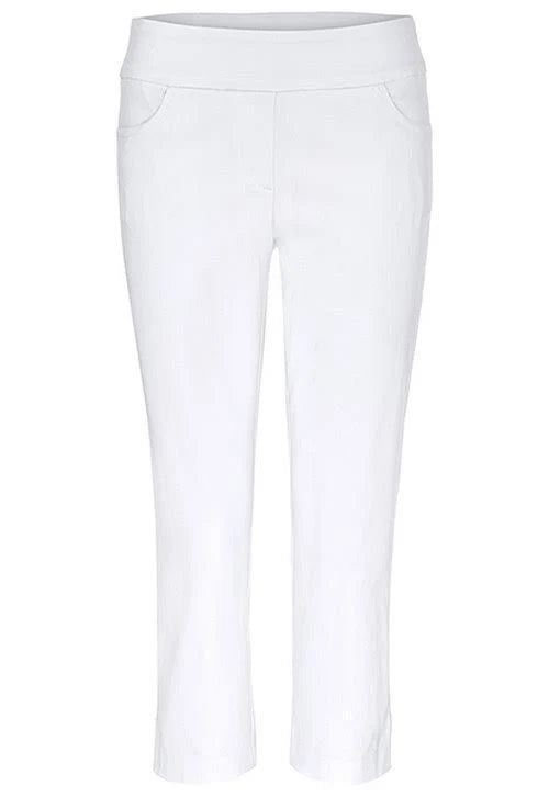 White Pocket Capris J9320