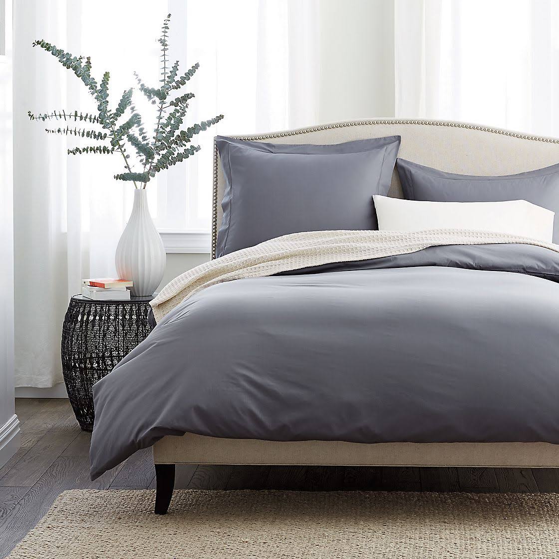 Oversized Queen Supima Cotton Percale Deep Pocket Flat Sheet Green X720