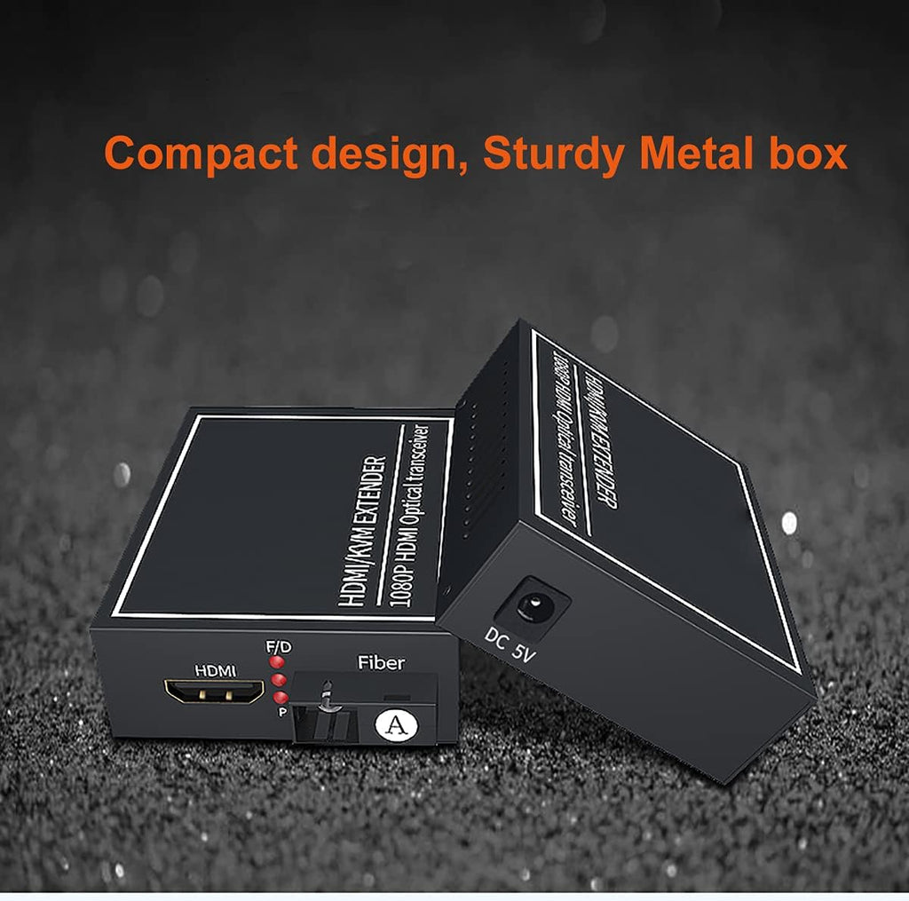 HDMI Extender Over Fiber Optic Cable, 1080P, 1 Transmitter and 1 Receiver X436343