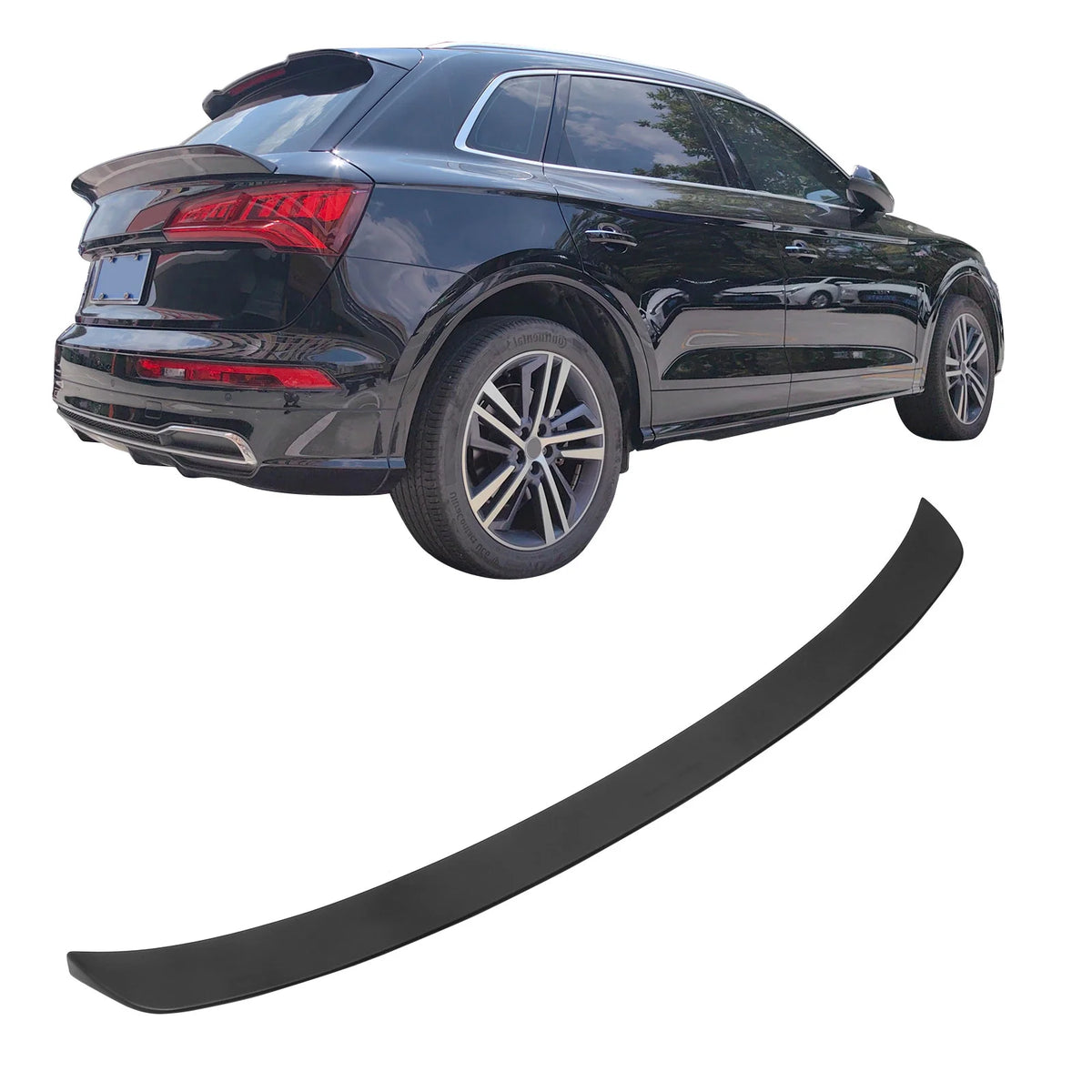 Matte Black ABS Plastic Trunk Spoiler Lip Wing H6410