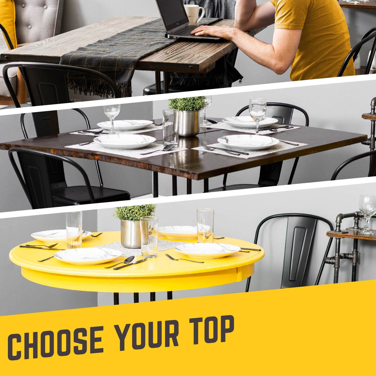 Industrial Steel Pipe Kitchen Table Kit U290