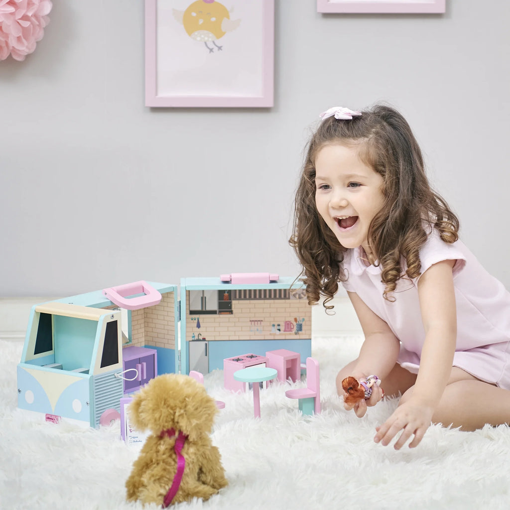 Portable Food Truck Dollhouse Set Z56884
