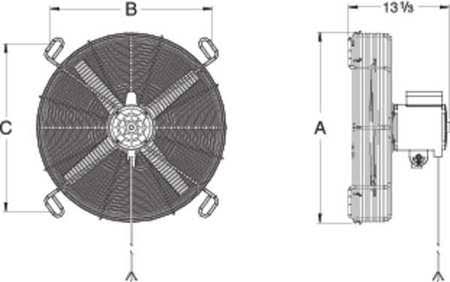 Transformer Fan 230/460V 16 in. 4590 CFM T765