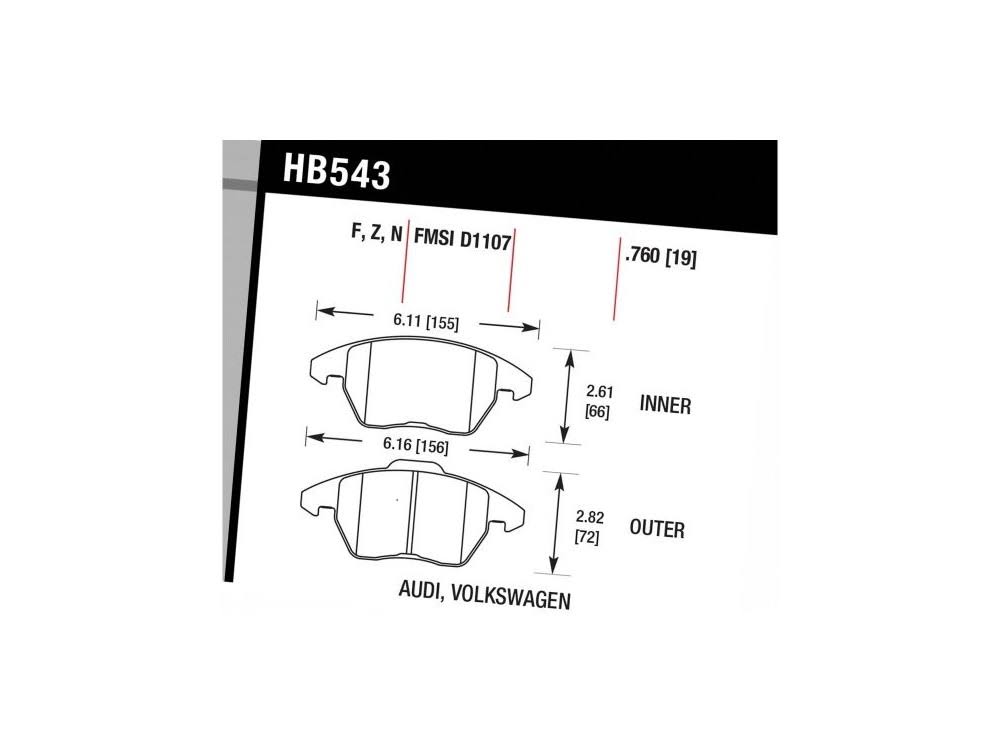 HP Plus Brake Pads G89105