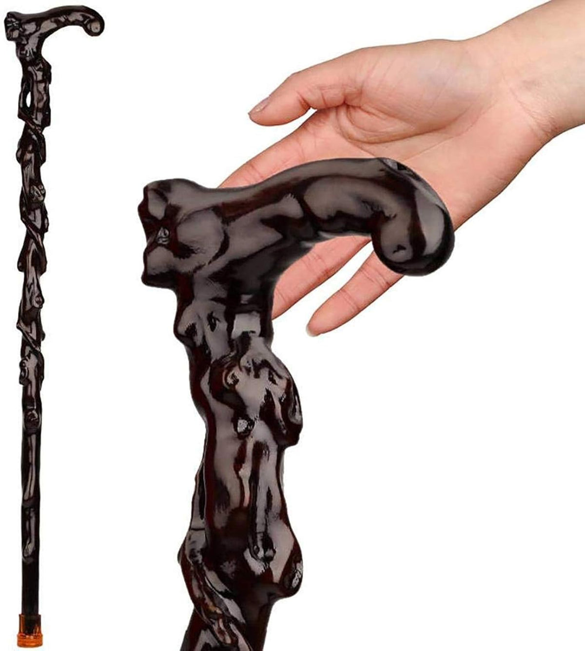 Wood Carved Walking Cane I915536