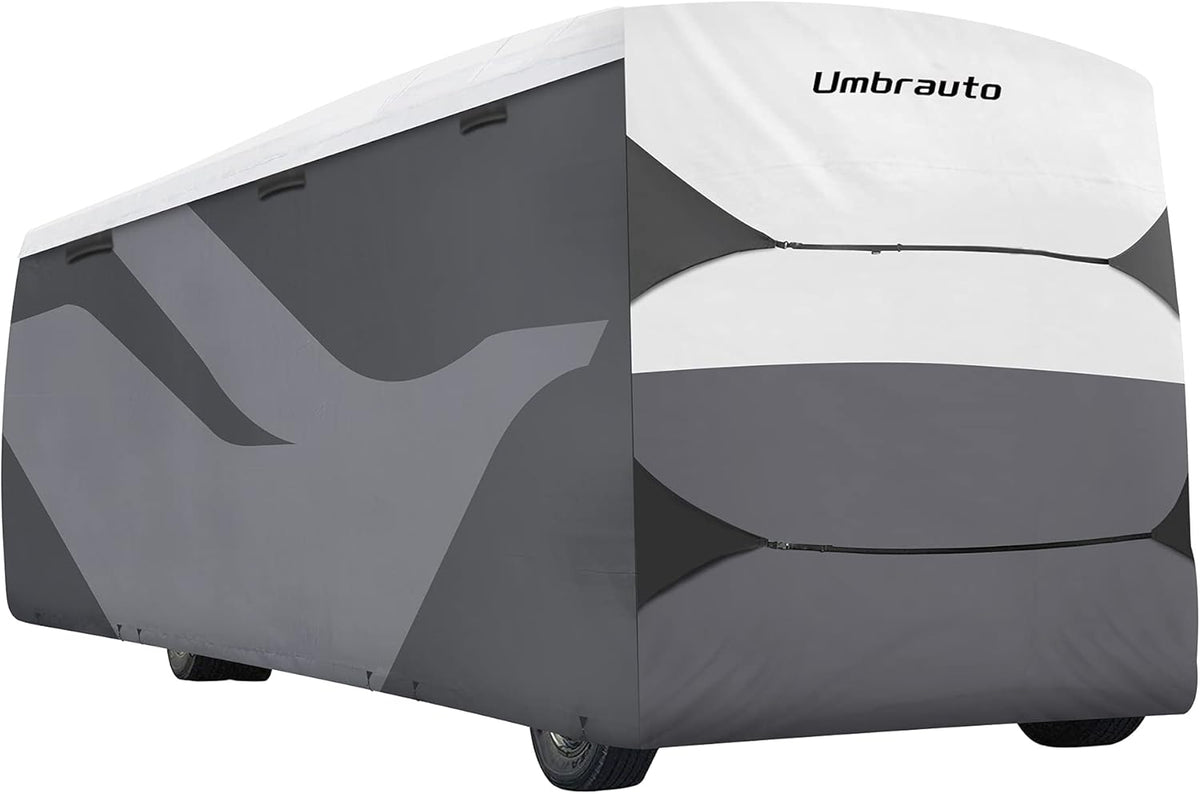 Gray/White Motorhome Cover with Adhesive Repair Patch L94054