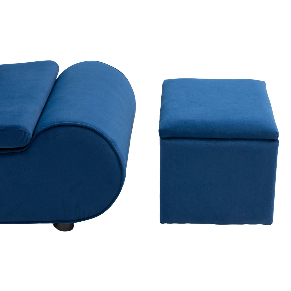 Navy Accent Chair with Ottoman P15257