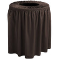 Brown Shirred Pleat Trash Can Cover N667015