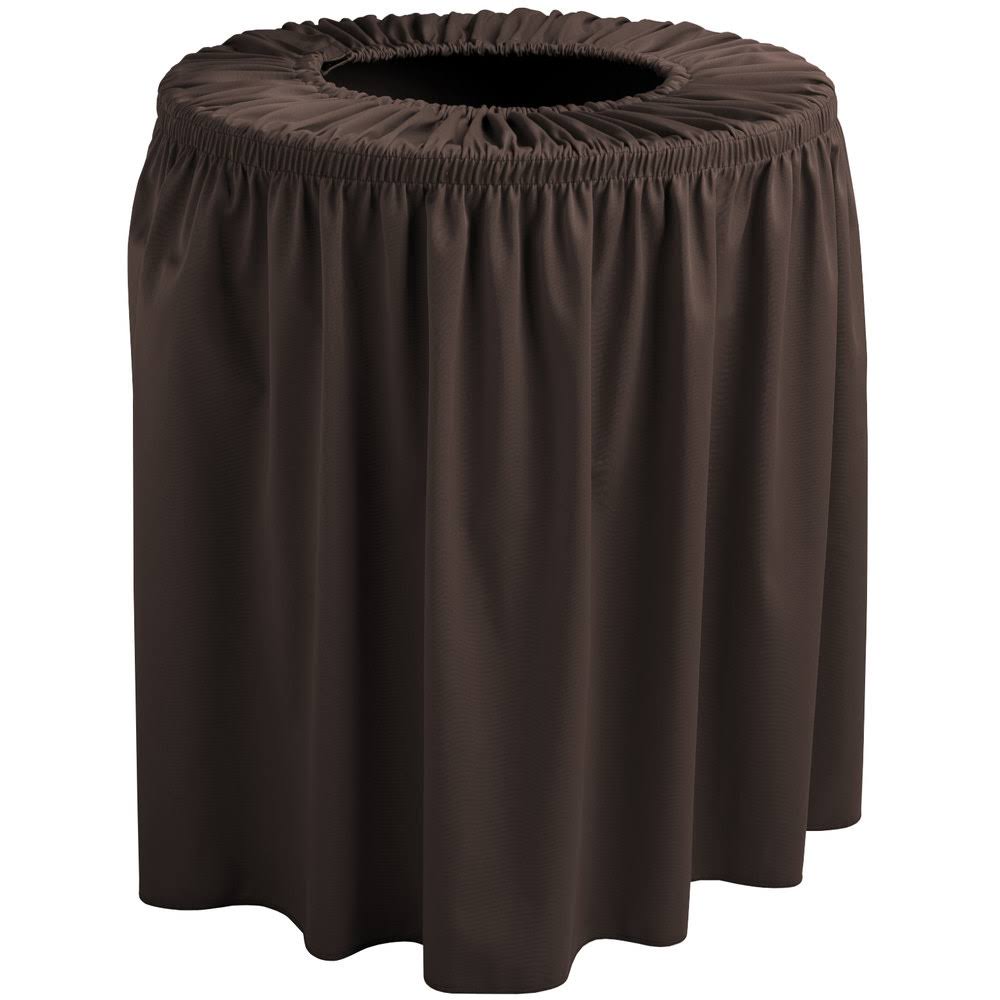 Brown Shirred Pleat Trash Can Cover N667015