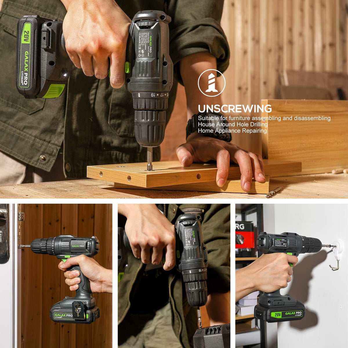 20 V Max Cordless Combo Kit with Impact Drill Driver, Reciprocating Saw, 1.3 Ah Li-ion Battery Pack, Charger, and 7 Blades T329