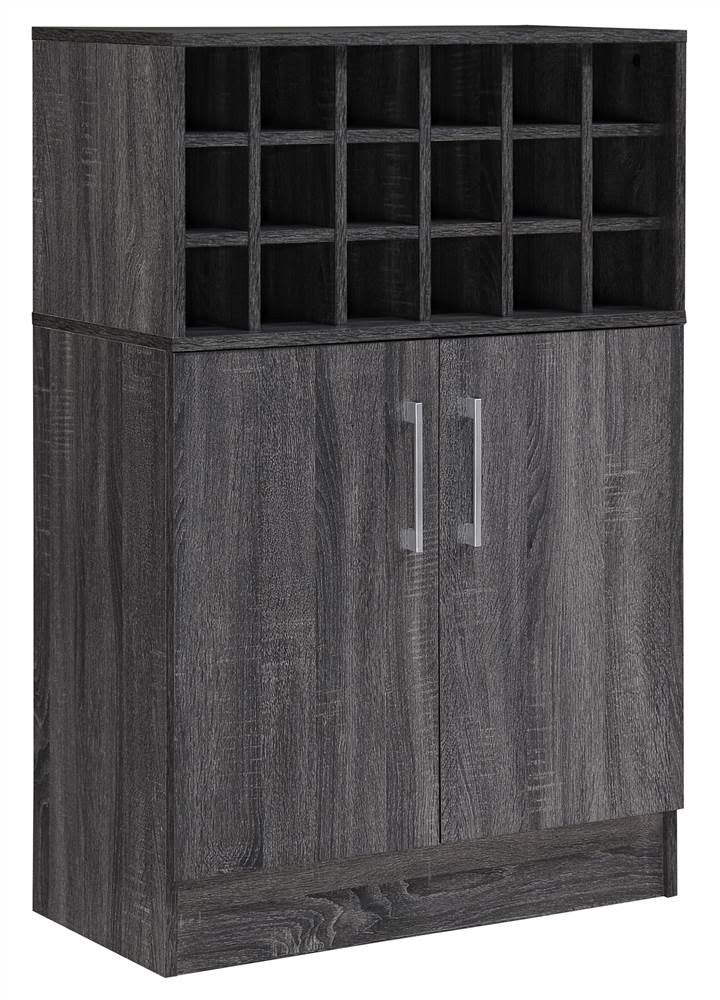 Sonoma Gray Oak Bar Cabinet L29419