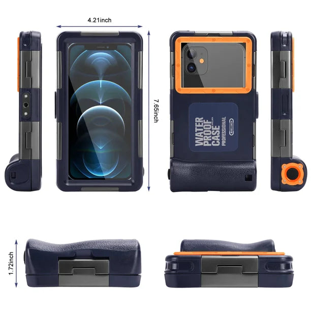 Waterproof Protective Case for Phones Up to 6.9 Inch with Lanyard C5614