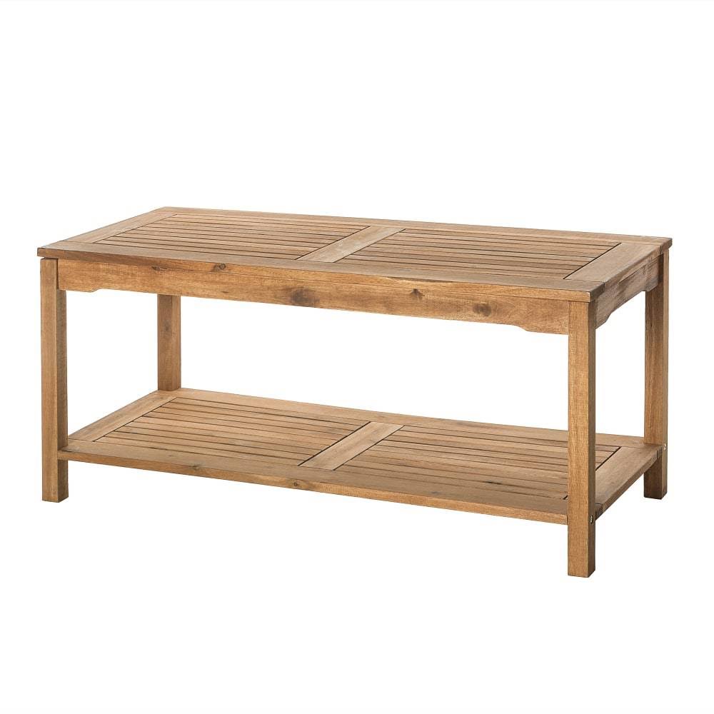 Dark Brown Acacia Wood Patio Coffee Table A480