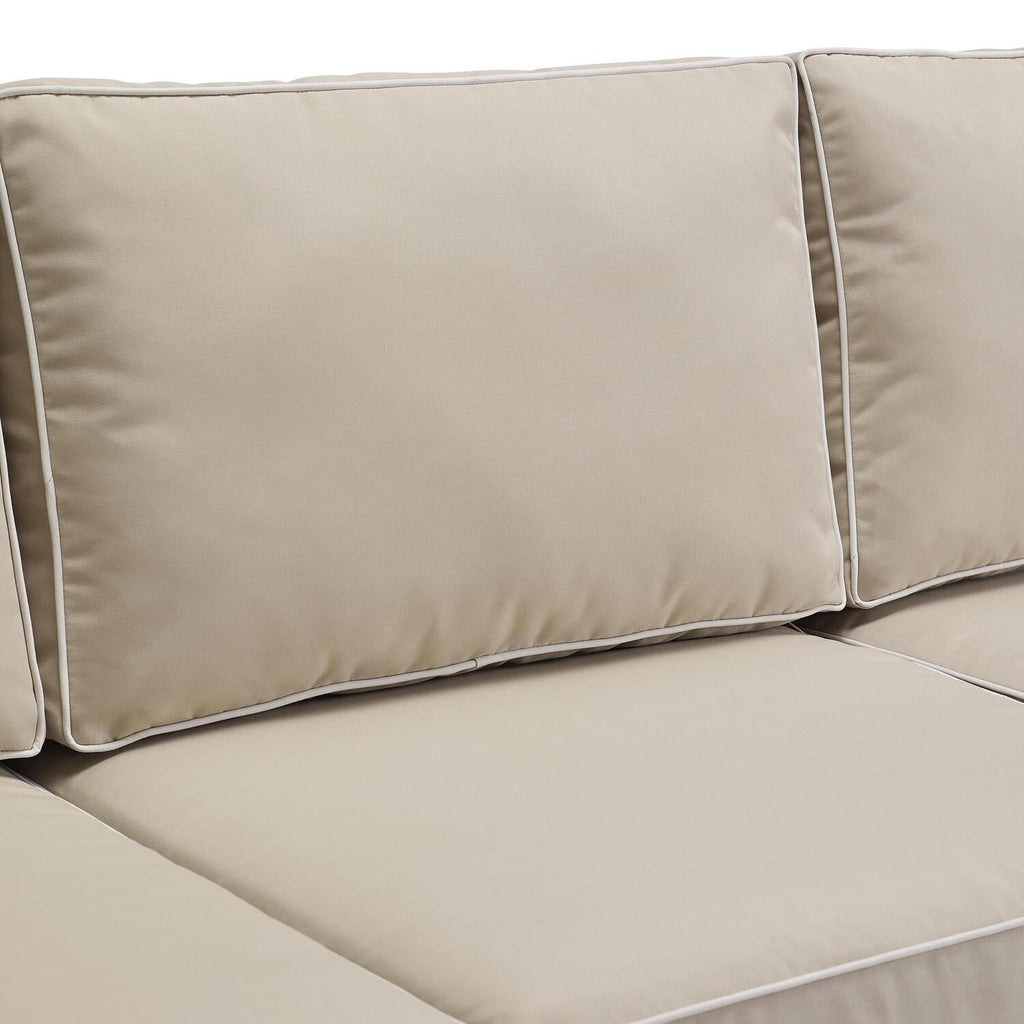 Sangria/Weathered Brown Outdoor Wicker Sofa R24925