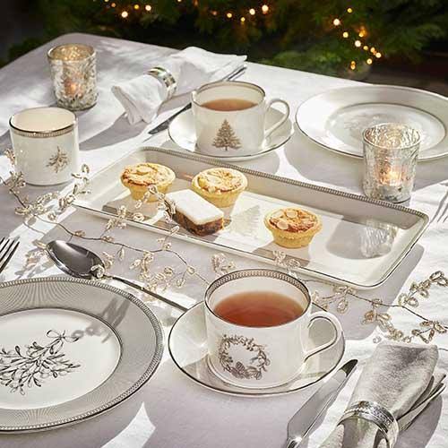 Winter White Rectangular Sandwich Tray G567963