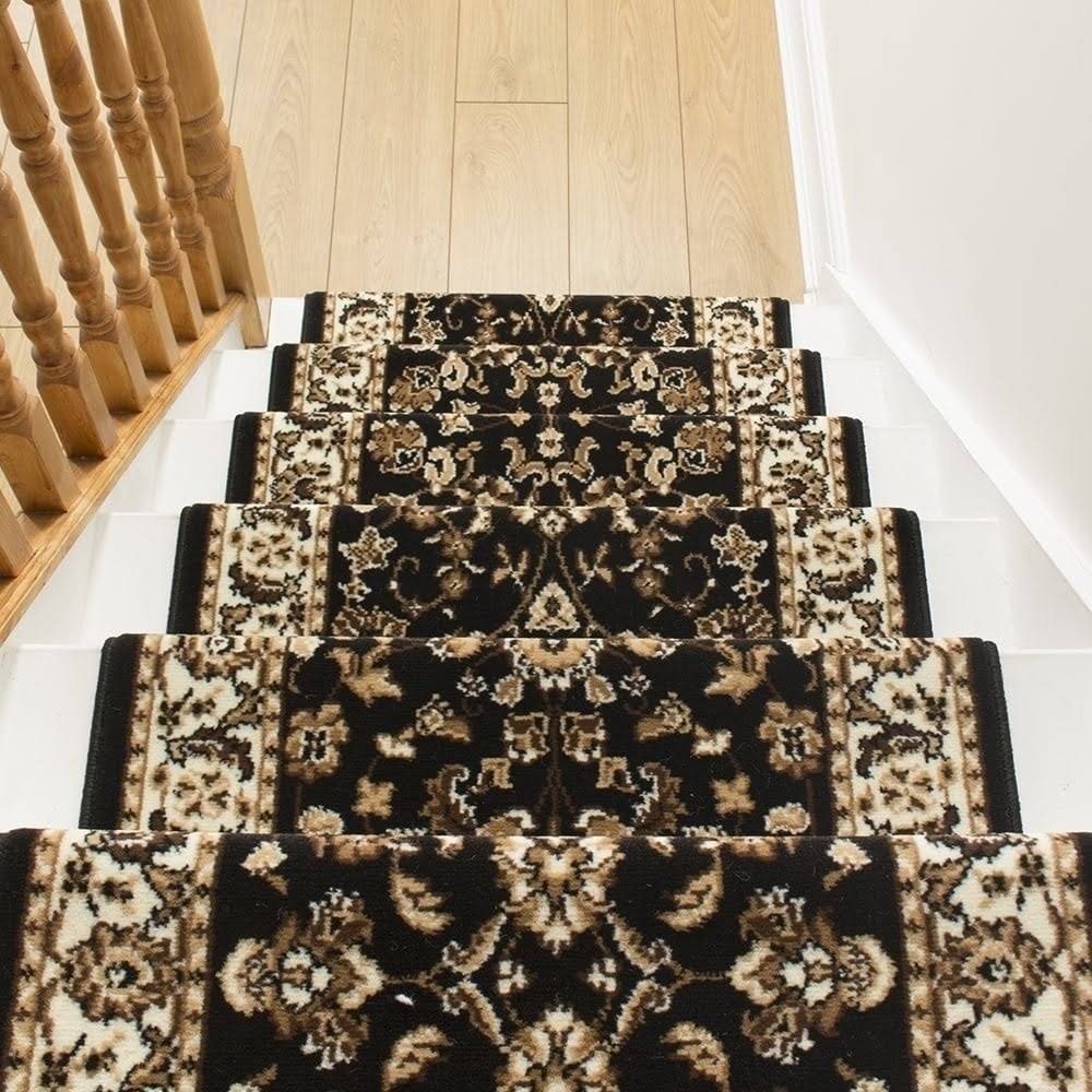 Persian Black Stair Carpet Runner 27 foot R904