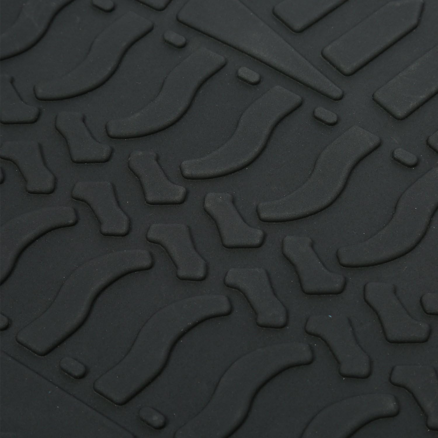 Black Rubber Floor Mat for Jeep Wrangler 4-Door 3-Piece F91430