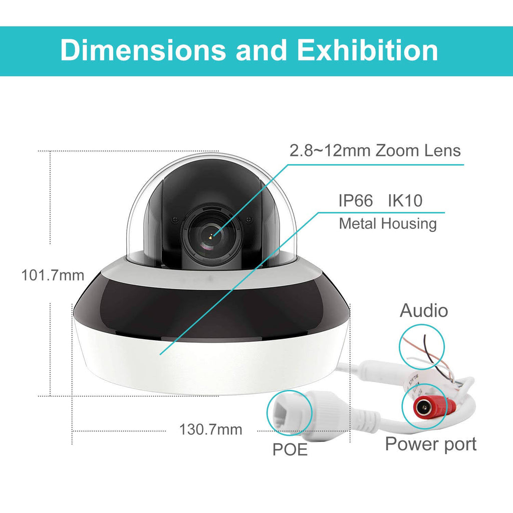 4.0MP PoE IP PTZ Dome Camera A61142