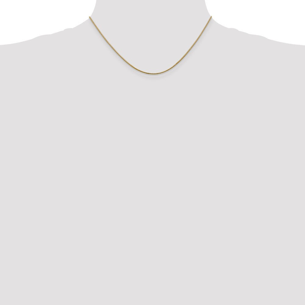 14K Yellow Gold Snake Chain Necklace 16 inch 1.1 mm with Lobster Clasp F45789