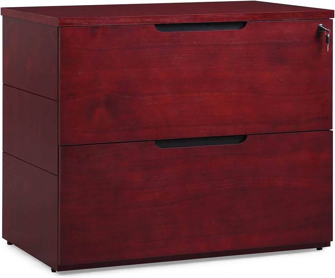 Mahogany 2 Drawer Lateral Filing Cabinet Z668