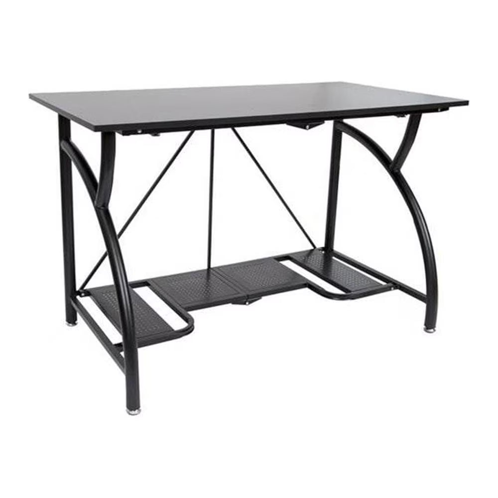 Black Folding Wooden Office Desk Q35408